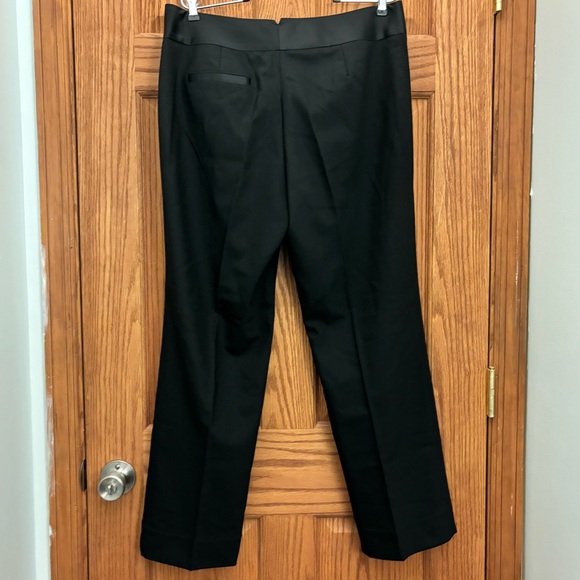Ann Taylor Wool dress pants with satin waist band Sz 10 in black - Picture 2 of 6